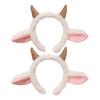 [OATIPHO] 2-Piece Claw Headband, Goat Horn Headband, Sheep Ear Cosplay Prop, Plush Sheep Headband, Party Sheep Ear Hair Decoration, Role-Playing