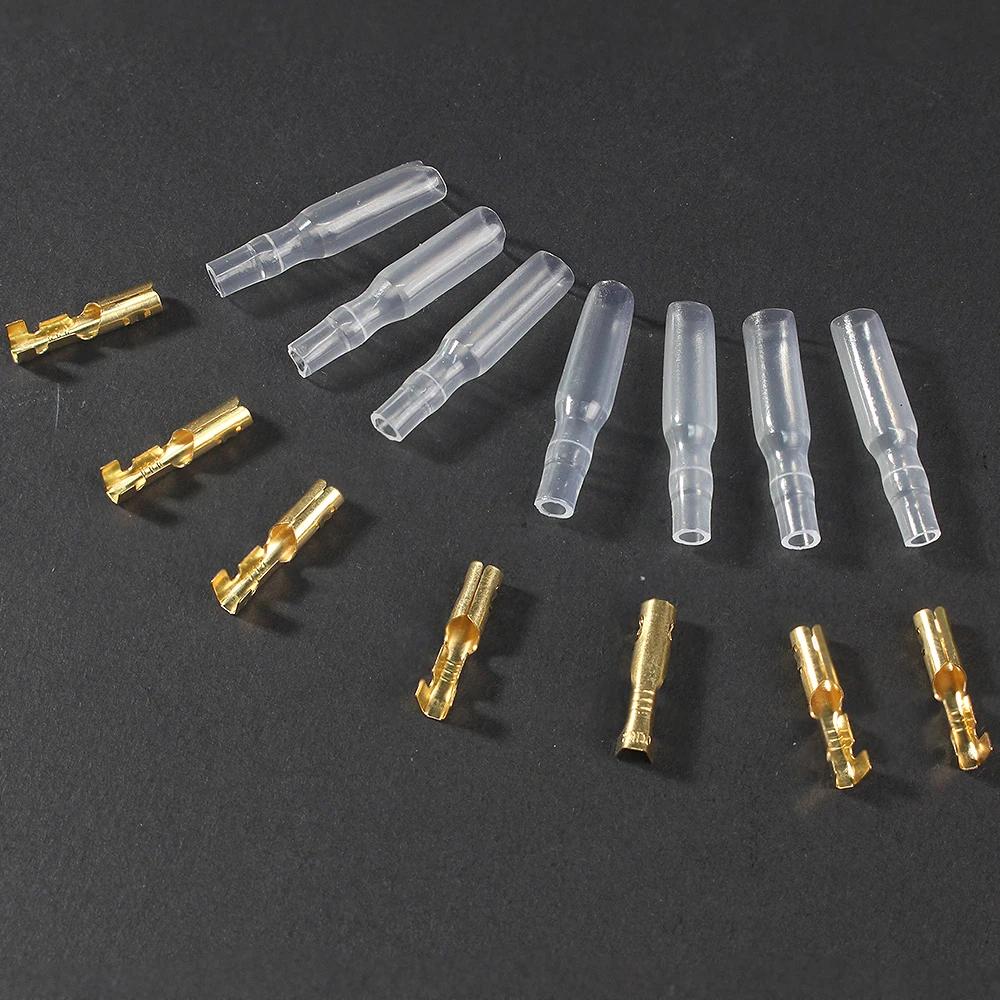 120 шт./компл. 3,5 мм Штекер/Гнездо Латунный Клеммный Разъем Пуля Комплект Штекер Гнездо Обжимные Автомобильные Штырьки для Автомобильной Электропроводки