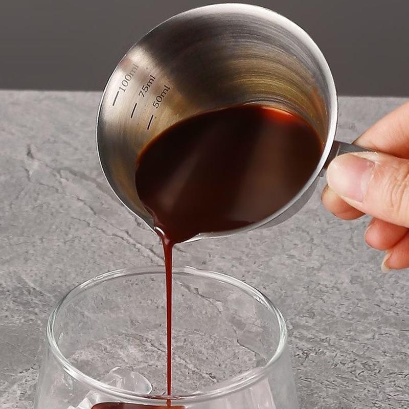 100 мл чашка для экстракции эспрессо из нержавеющей стали 304 с направляющим носиком практичная чашка для унции кухонные аксессуары для кафе
