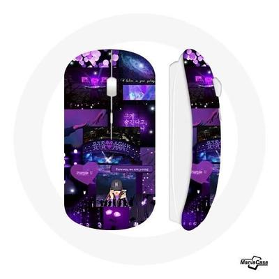 Souris Sans Fil - BTS - Bangtan ARMY - Violet - USB Wifi - Optique