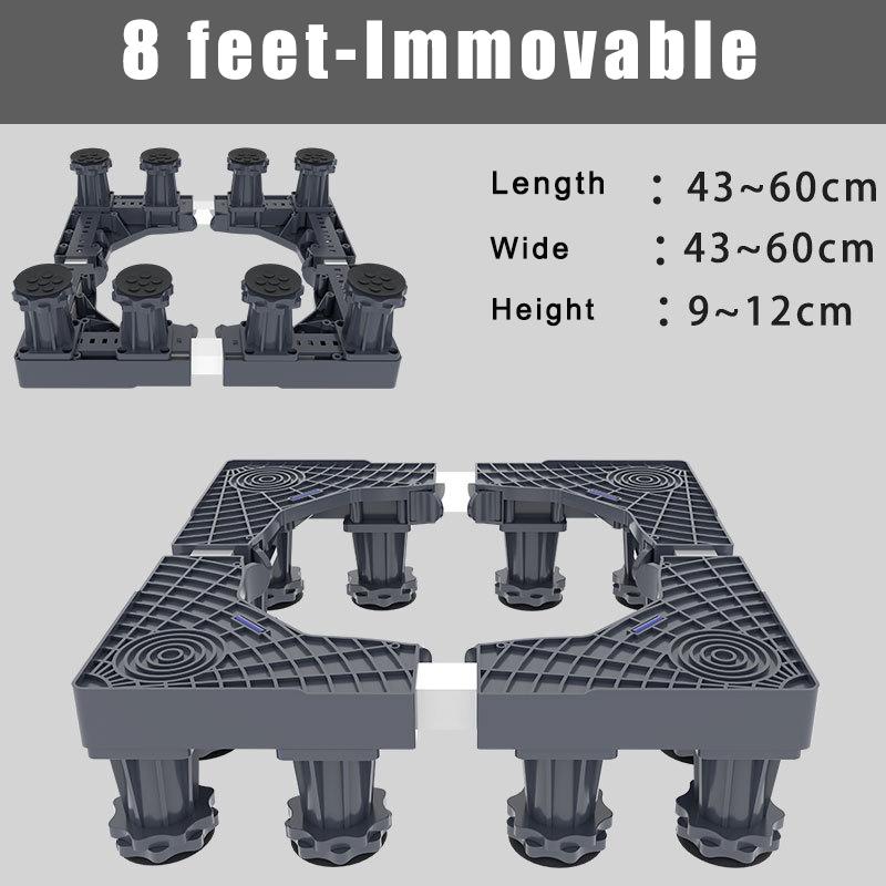 Подставка для стиральной машины Мебель Подвижная база Держатель для холодильника Стиральная машина Регулируемый кронштейн Колеса Холодильник Поднятый