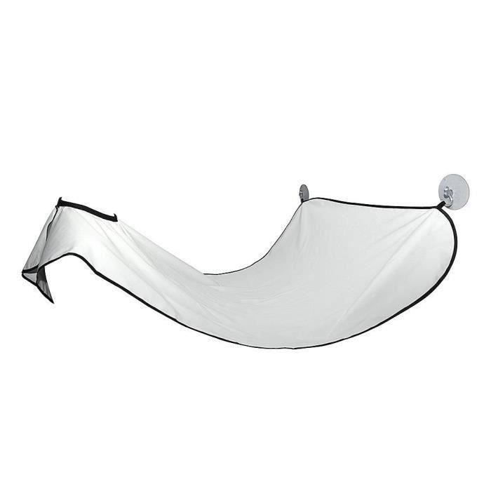 Tablier à Barbe - JEC - Blanc - Évite le désordre - Taille unique - Ventouse incluse