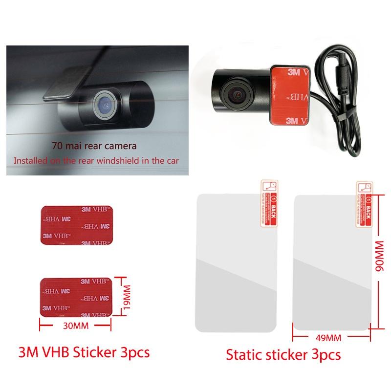 Для видеорегистратора 70Mai Pro Plus + A500S Smart 3M пленка и статические наклейки, для A500 автомобильный видеорегистратор 3M держатель пленки 3 шт.