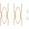 Bilillo 2 Pack Plate Hangers for The Wall, Suitable for 10-14 inch Decorative Plate, Stainless Steel Invisible Heavy Duty Wire Plate Holder with Wall