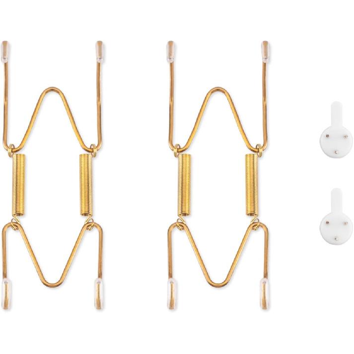 Bilillo 2 Pack Plate Hangers for The Wall, Suitable for 10-14 inch Decorative Plate, Stainless Steel Invisible Heavy Duty Wire Plate Holder with Wall