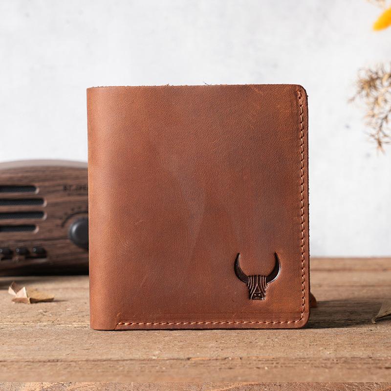 Кошелек из натуральной кожи ручной работы с карманом для монет для мужчин, кошелек из натуральной кожи, лучший мужской кошелек из натуральной кожи