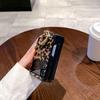 Чехол-бампер Samsung Z Flip7 с леопардовым принтом и держателем-кольцом