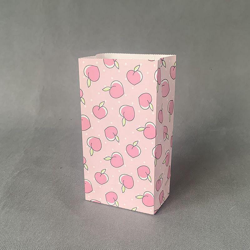 Small Floral Polka Dot Candy & Gift Paper Bag (Handle-Free, Flat Pocket for Cosmetics & Wedding Favors)