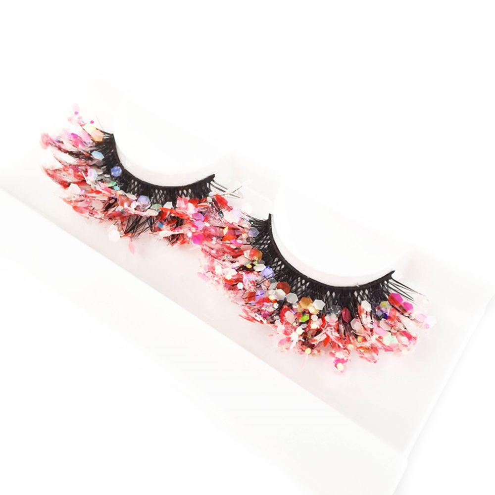 Sequins Eye Lashes Eyelashes Fluffy Dramatic False Eyelashes 3D Mink Lashes 25mm Luminous