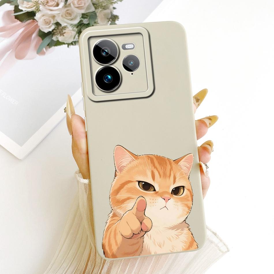 Для Realme GT 7 Pro Милый Кот Цветок Мультяшный Чехол Для Телефона Для Realme GT7 Pro RMX5010 Ударопрочный Мягкий Силиконовый Чехол Бамперы