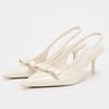 Fashion Summer High Heeled Sandals for Women Elegant Bow Decoration Fashion Party Wedding Slingback Sexy Stiletto Ladies Dress Shoes