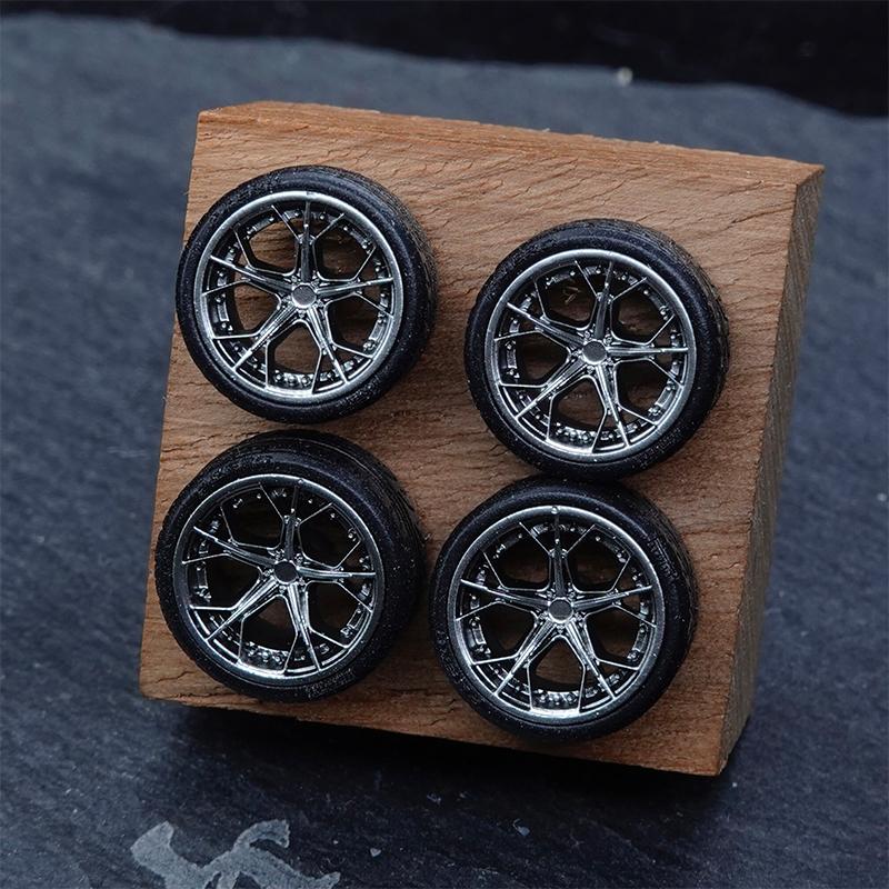 PuffStudio_1/64 Колесо модифицированного стиля-AL13-R140-8.5/8.8мм Вставляемый ступичный адаптер Подходит для 1:64 Модели Автомобилей Аксессуары