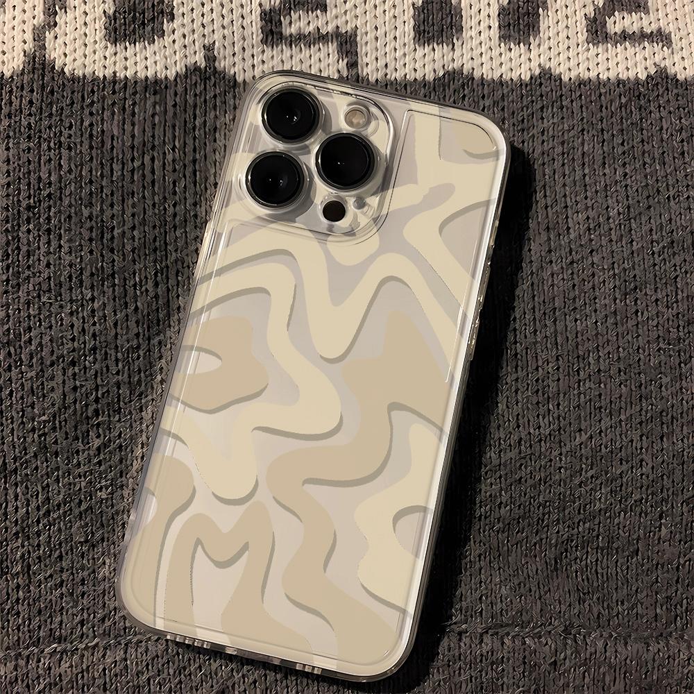 Artistic Water Ripple Phone Case For IPhone 15 14 13 12 11 16 17 Pro Max 17Air 16 15 14 Plus 16E Funda Protection Cover Case