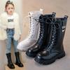 Children Knee Length Boots New 2025 Autumn British Girls Princess Boots Kids Zipper Comfortable Non Slip Buckle Long Boots