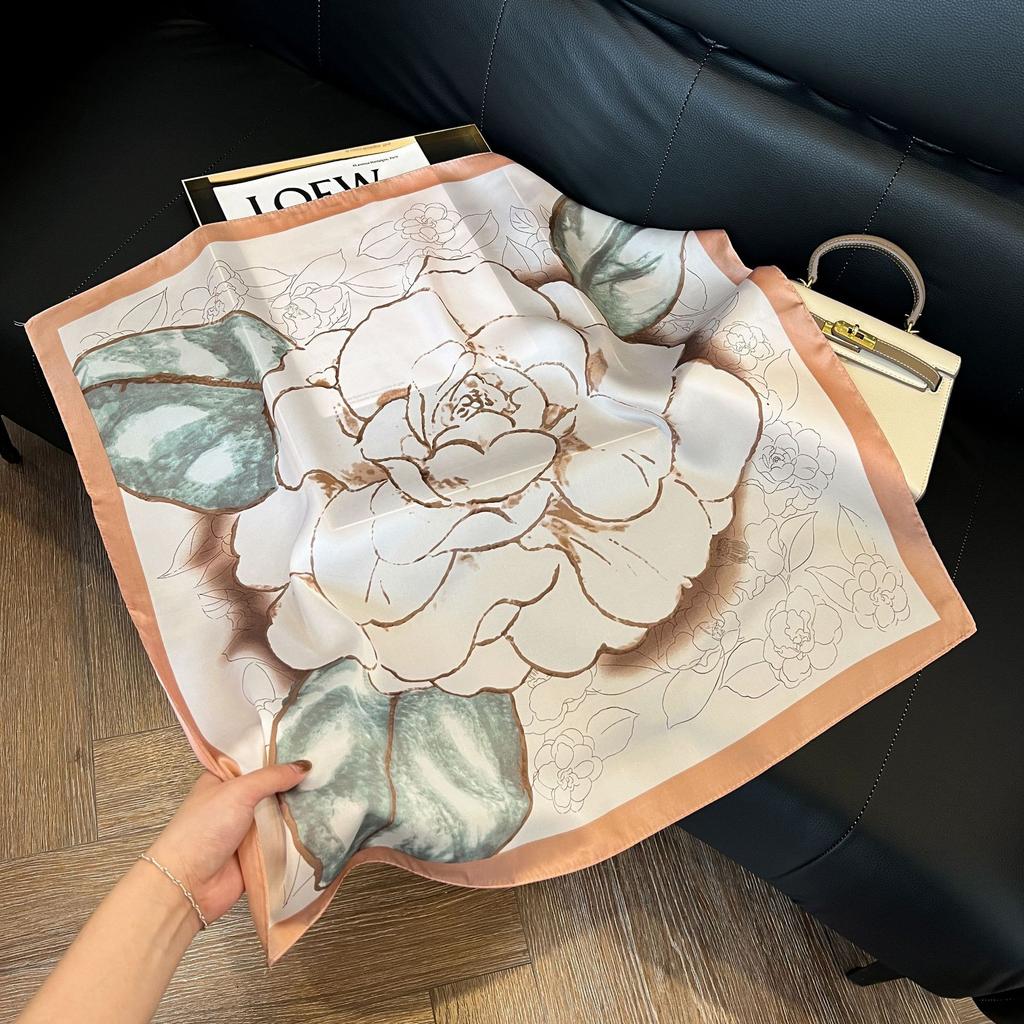 Геометрический колор-блок квадратный шарф из искусственного шелка женский атласный платок шаль обертывание хиджаб женская повязка для волос роскошная головная косынка эшарп