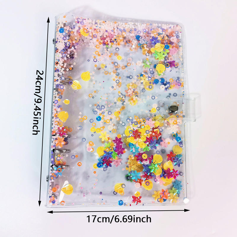 Обложка для блокнота на кольцах формата A5/A6, сменная, 25 листов, прозрачные протекторы для внутренних страниц планера