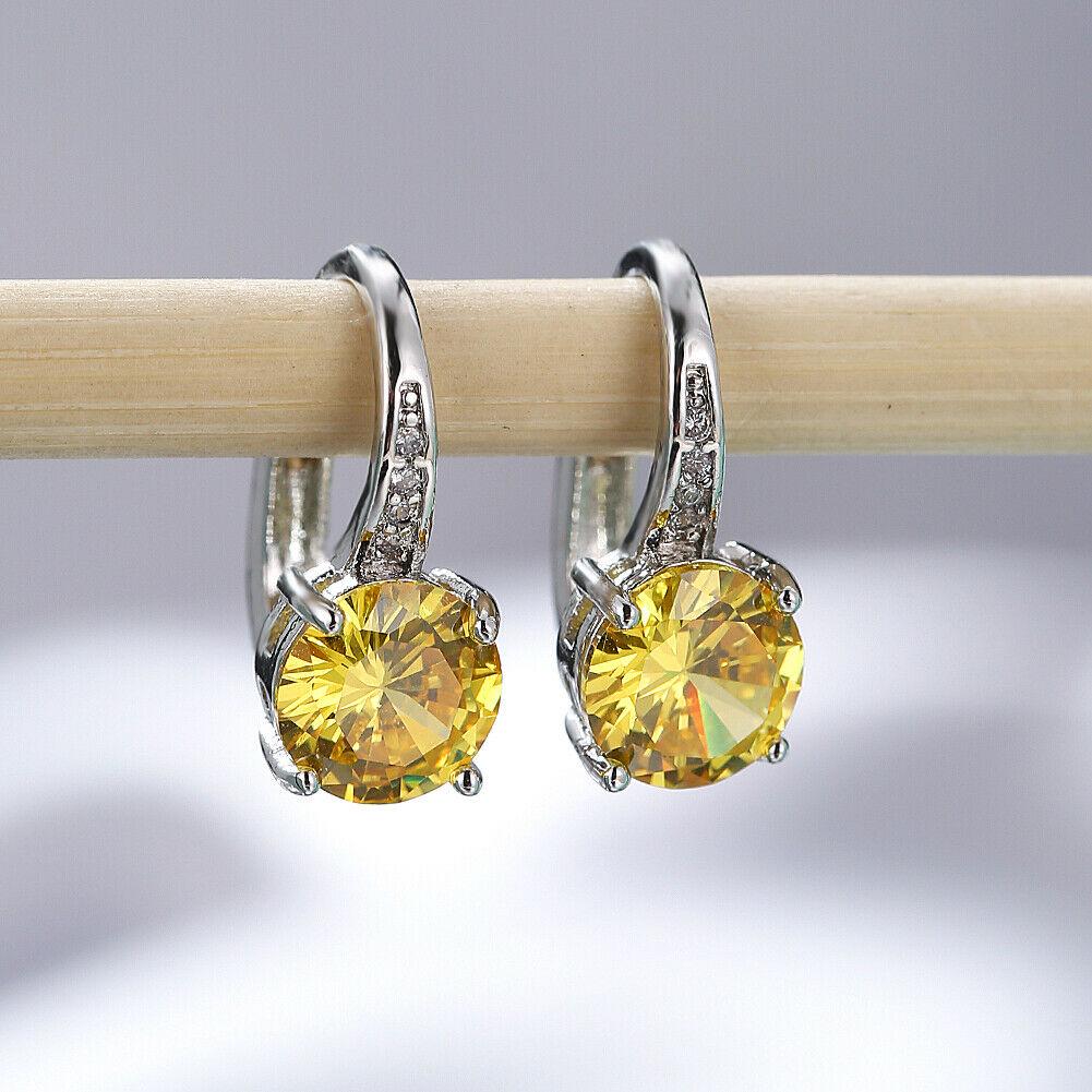 Женские серьги с крупными камнями кубического циркония