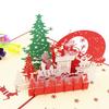 Открытки на Рождество 3D Pop-Up Открытки с Рождественской Елкой Рождественское Украшение Зимний Подарок Лазерная Вырезка Новогодние Открытки с Поздравлениями от Санты