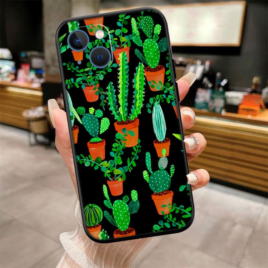 IK74 Watercolour Cacti New High-End Shell Phone Case for Redmi Note 13 14 Pro+ Plus A3 A3X 13X 13C 13R 14S 14C 14R