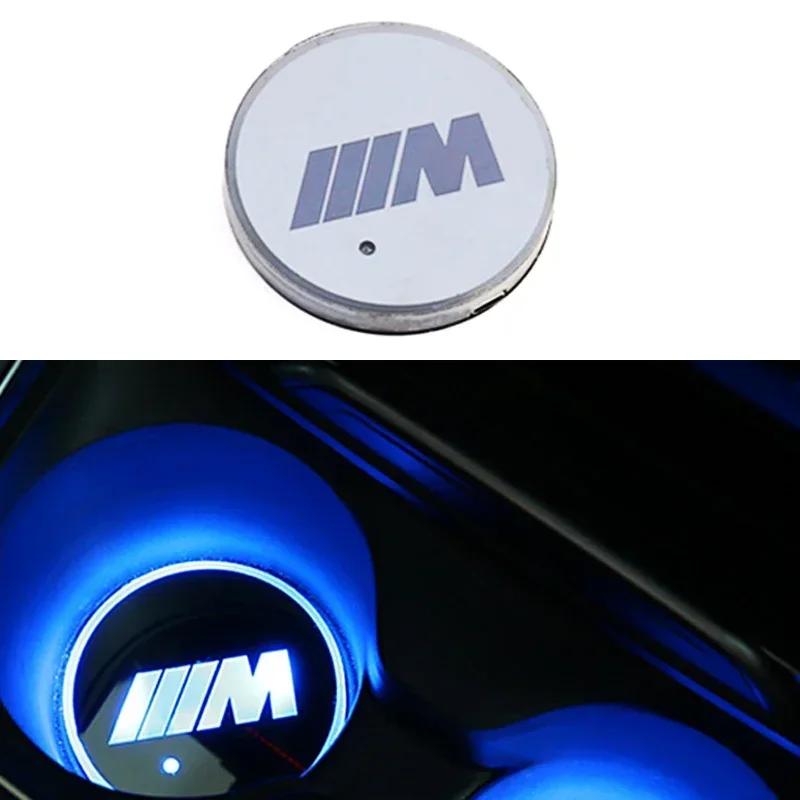 1pcs USB light pad Car Anti Slip Water coaster LED Mat For BMW M3 M5 M6 X1 X3 X5 E34 E39 E36 E60 E90 E46 F30 F10 F20 car styling