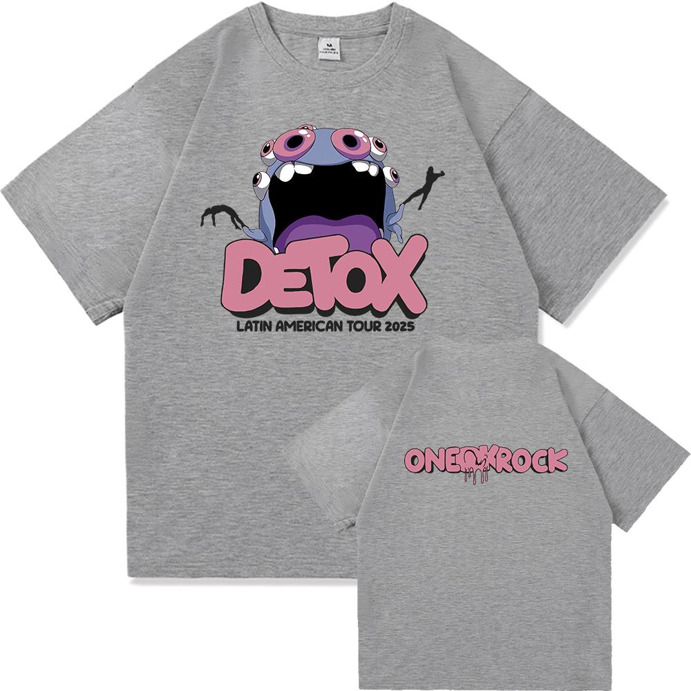 2025 One Ok Rock Detoxification Tour Fashion Mens Summer Retro Harajuku Fashion Street Casual Wear Cotton Tshirt
