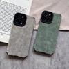 Suede Solid Color Is Suitable for Apple 14promax Phone Cases, Iphone13 Anti-drop 12 Simple 11 Material Cases