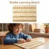 Thickened Braille Alphabet Board Wooden Tactile Letter Number Panel  Blind Children Learning