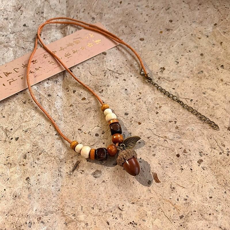 New Retro Feather Necklace, Ethnic Style, Layered Bead, Collarbone Chain, Long Bohemian Accessory