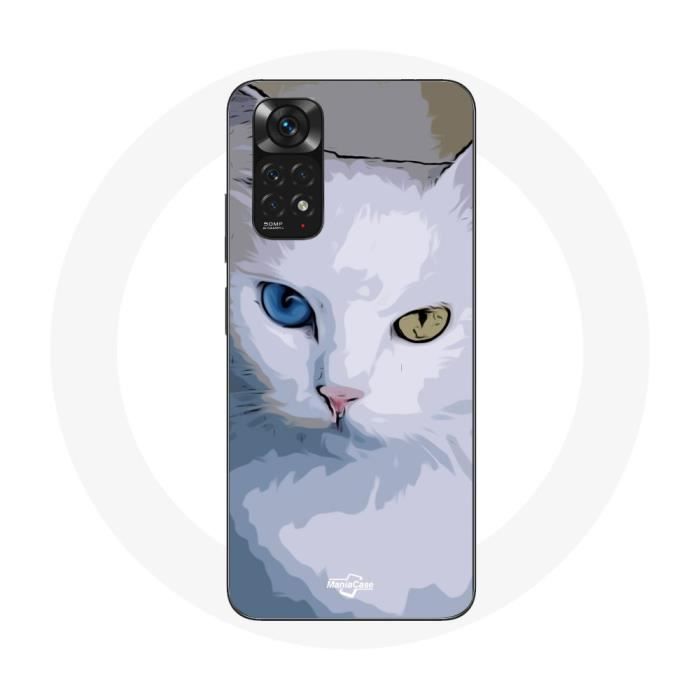 Coque pour Xiaomi Redmi Note 11S Turc de van Chat oeil bleu et oeil jaune