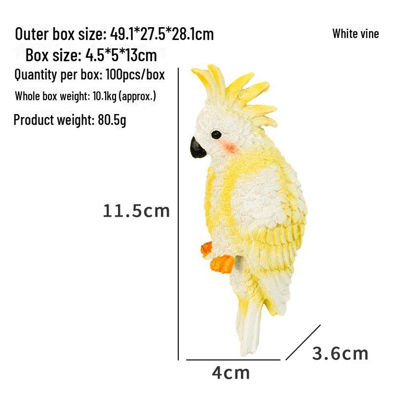 Креативное украшение края аквариума с попугаями - настенный ландшафтный орнамент