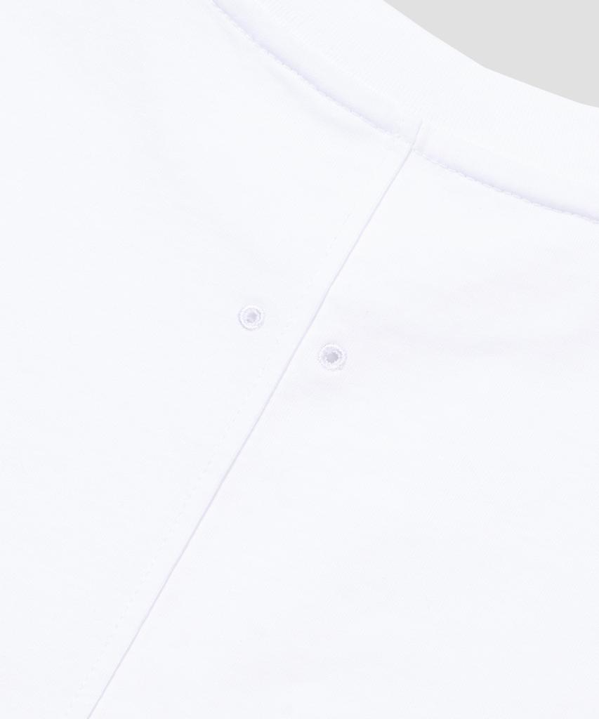 AGOD Back Incision Crop Half T-Shirt [White]