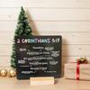 52 Pieces/Set Scripture Memory Cards with Wooden Stand Daily Bible Memory Verse Cards Christian Graduation Cards Faith Gift
