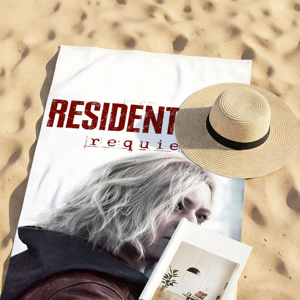 Классическая игра R-Resident E-Evil Requiem Полотенце Мягкое Бассейн Подарок Для Путешествий Тренажерный зал Душ Кемпинг Быстросохнущее Спортивное Большие пляжные полотенца
