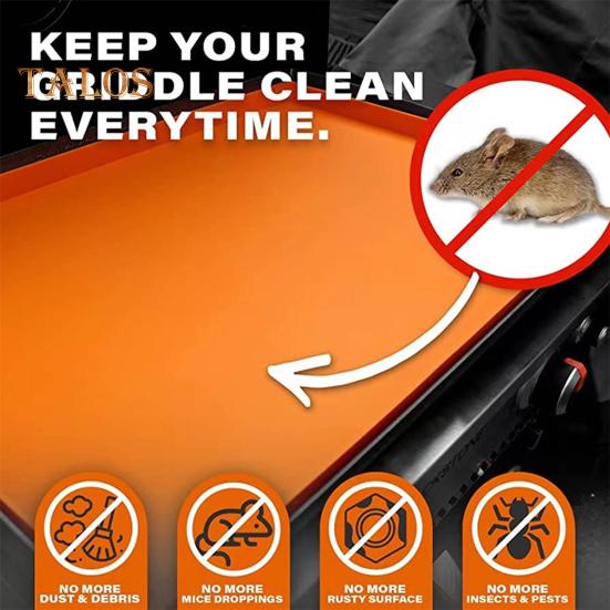 Защитный коврик для сковороды, большой пылезащитный, моющийся, удобный, силиконовый, барбекю, гриль, верхняя крышка, товары для дома