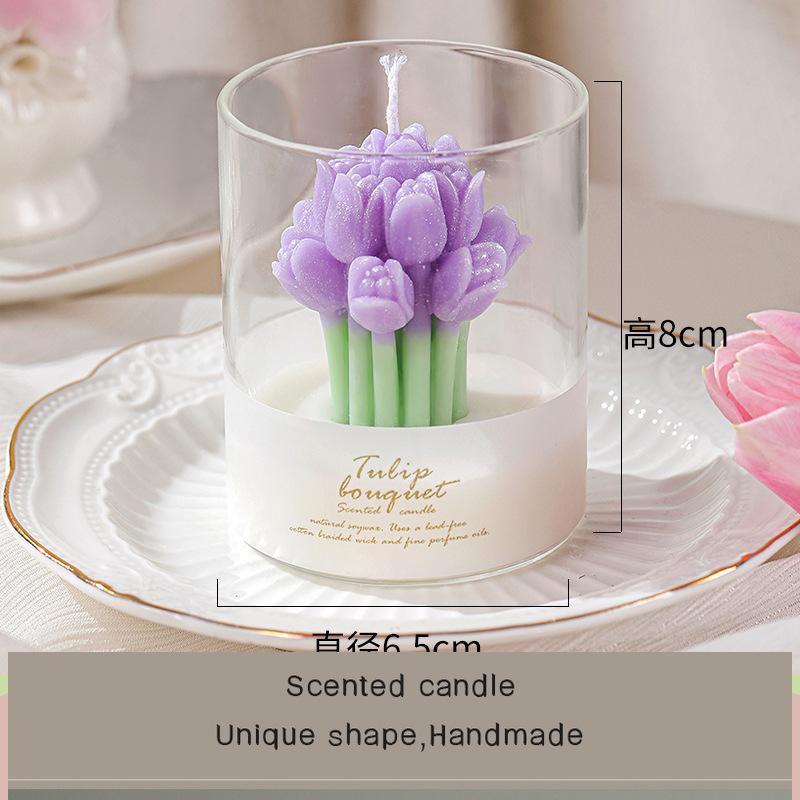 Ароматизированная свеча Lover Flower ins атмосфера аромат подарочная коробка тюльпан букет форма ароматизированная свеча чашка