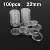 Collections Coin Holders Transparent 100pcs 22mm Round Plastic Capsules