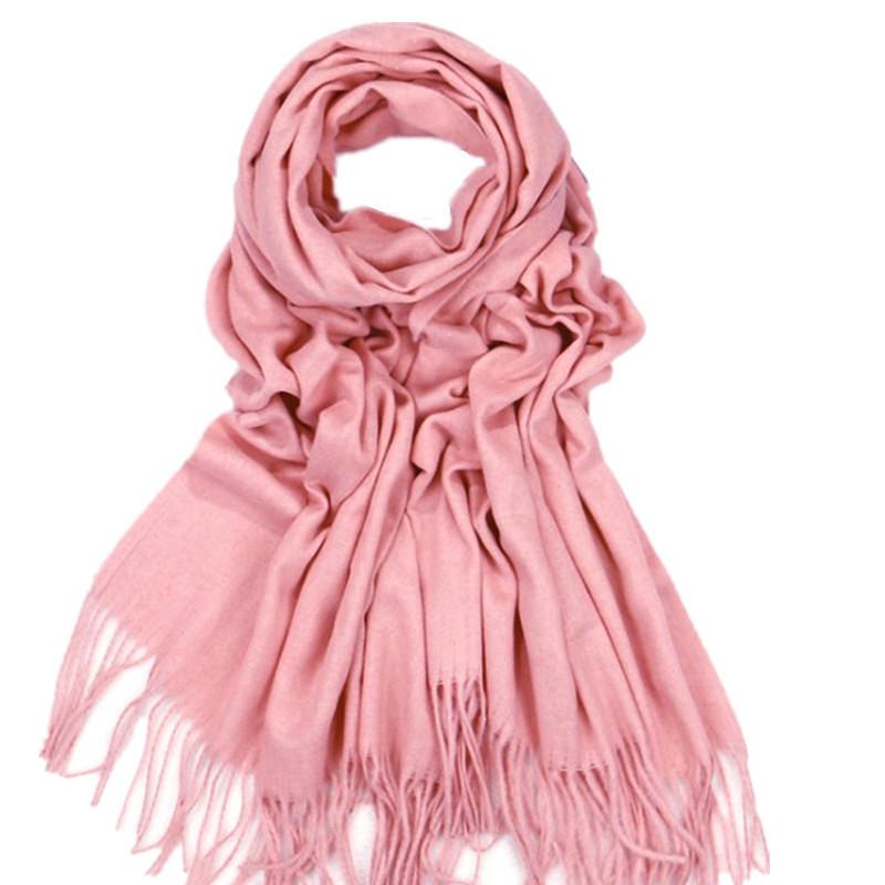 Wool & Cashmere Winter Scarf for Women & Men - Solid Color, Large, 2026 New