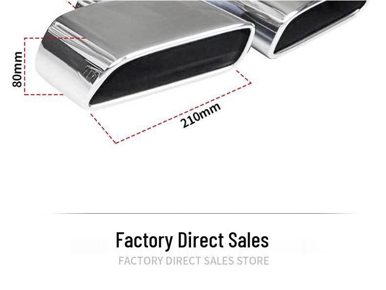 Автомобильная черная титановая выхлопная труба из нержавеющей стали с квадратным выходом для BMW