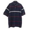 NAUTICA GOLF Border Pattern Short Sleeve Polo Shirt M Navy Fawn Men's Used