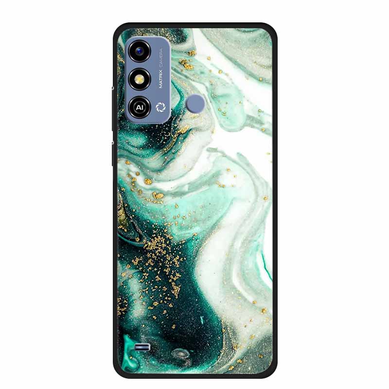 Мягкий силиконовый чехол для ZTE Blade A53 / A53Pro / A53Plus Чехол Мраморный ТПУ Черный Защитный чехол для ZTE Blade A53 Plus Чехол Funda
