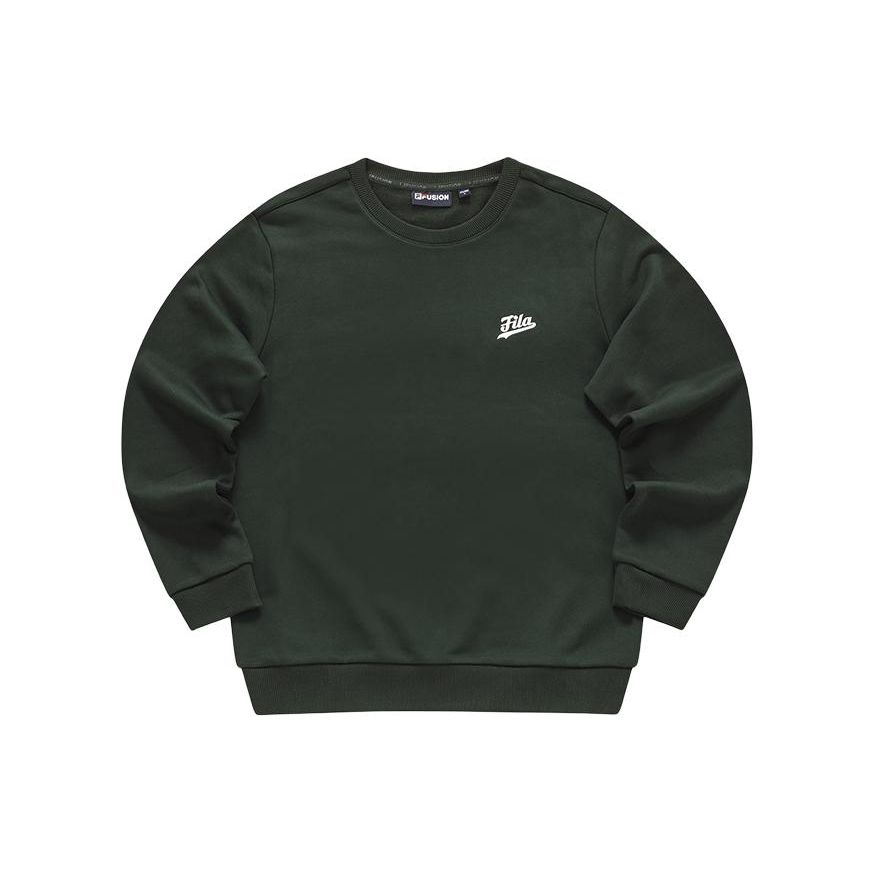 Fila Fusion Свитшот мужской вязаный повседневный с круглым вырезом Letter Yougu-Green T11M412204F-DG