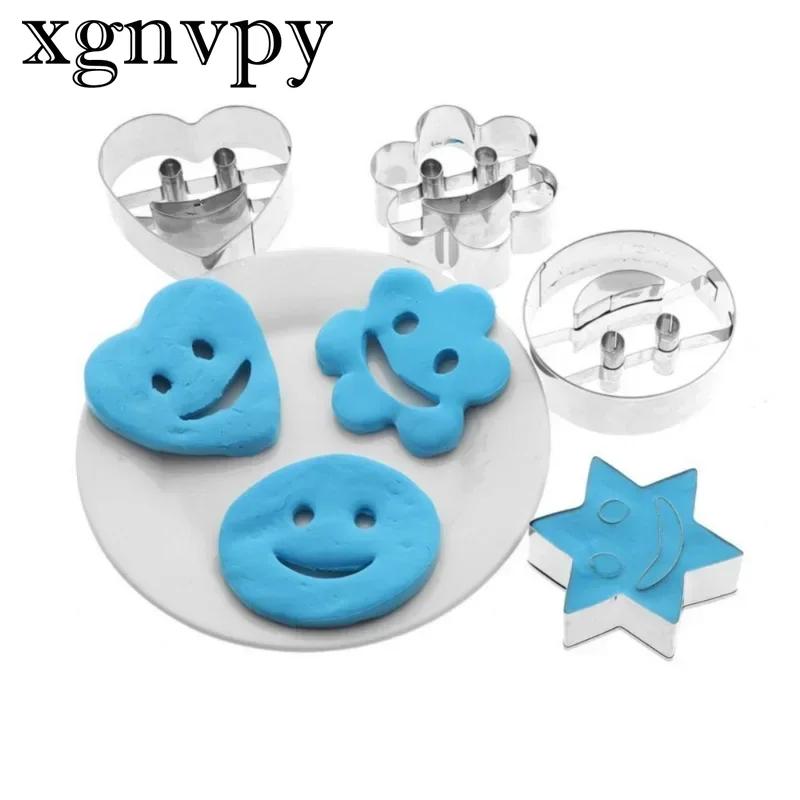 Xgnvpy 4 шт. Форма для выпечки из стали с улыбающимся лицом, Форма для печенья, Инструмент для торта, Кухонные аксессуары, Принадлежности для выпечки
