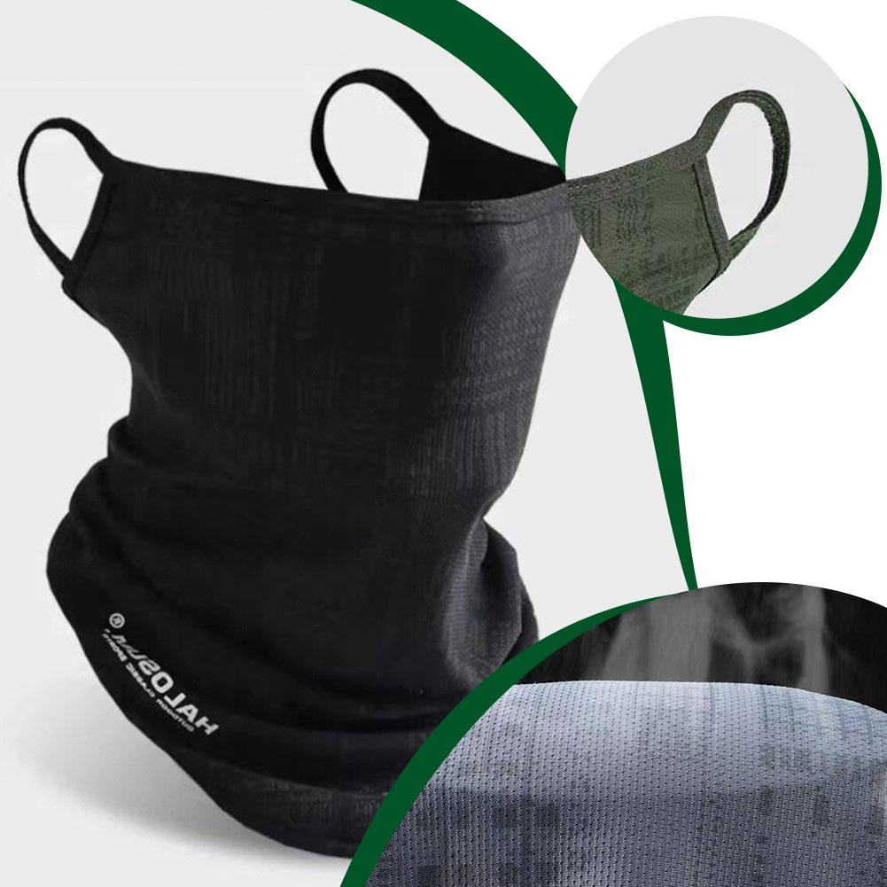 Ледяной шелк Походная маска для лица Рыбалка Велоспорт Бандана Заушный гейтор Прохладный беговой шарф Сетчатая маска N5H0