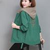 Women Hooded Jacket Thin Spring Autumn Loose Casual Pocket Long Sleeved Short Windbreaker Woman Zipper Up Coats Ladies
