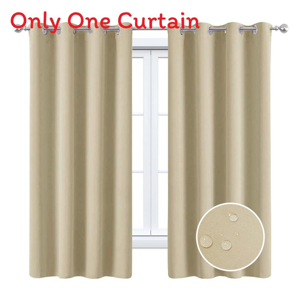 Waterproof Light Blocking Curtain With Simple Design For Balcony Environments