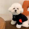 Autumn Dog Heart Warm Sweatshirt Pet Clothes Teddy Bichon Pomeranian Small Dogs Cats Base Shirt