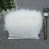Feather1 meter Multicolor Real Ostrich feather Trims Ribbon 8-10cm White Ostrich Plumas Fringe For Costume DIY Craft Decoration Sewing