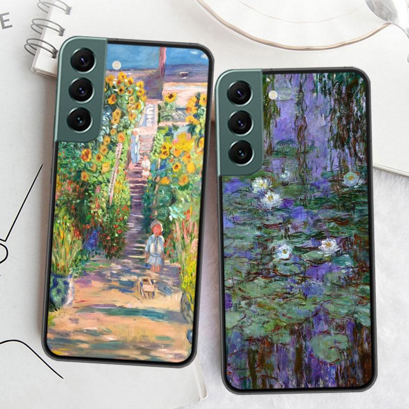 Чехол для телефона Claude Monet Garden Lotus Bridge для Samsung A02 A03 A03S A04 A04S Galaxy A55 A35 A25 A15 S10 Lite A9 A8 A7 A6 Plus A