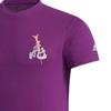 Adidas Футболка с коротким рукавом и круглым вырезом, дышащая, с принтом, мужская, фиолетовая GL7276