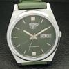 ВОССТАНОВЛЕННЫЕ ВИНТАЖНЫЕ МУЖСКИЕ ЧАСЫ SEIKO 5 AUTOMATIC JAPAN С ЗЕЛЕНЫМ ЦИФЕРБЛАТОМ a434693-2
